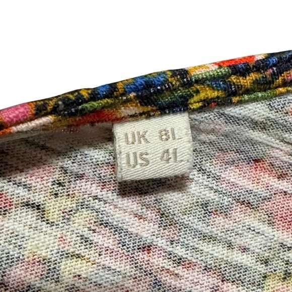 Boden Puff Short Sleeve V-Neckline Floral Lightweight Mini Cotton Dress - Picture 12 of 14